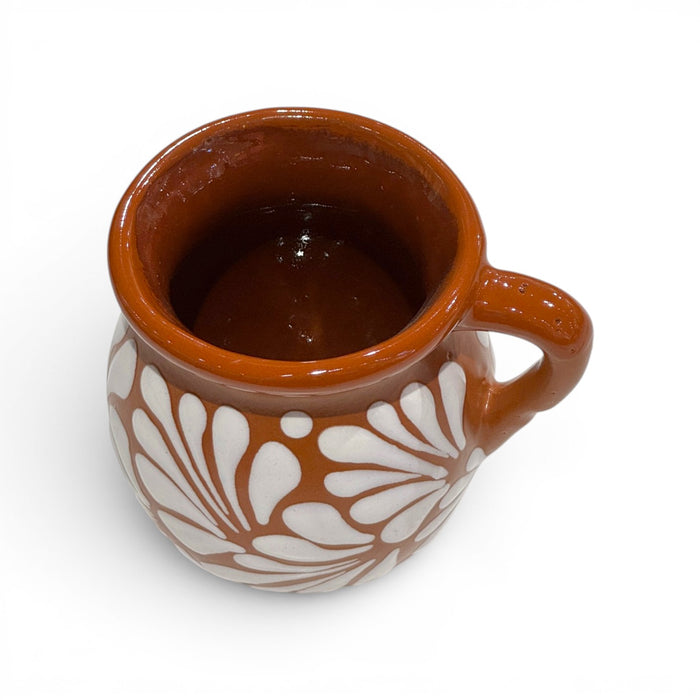 White on Light Brown Engobe Mug
