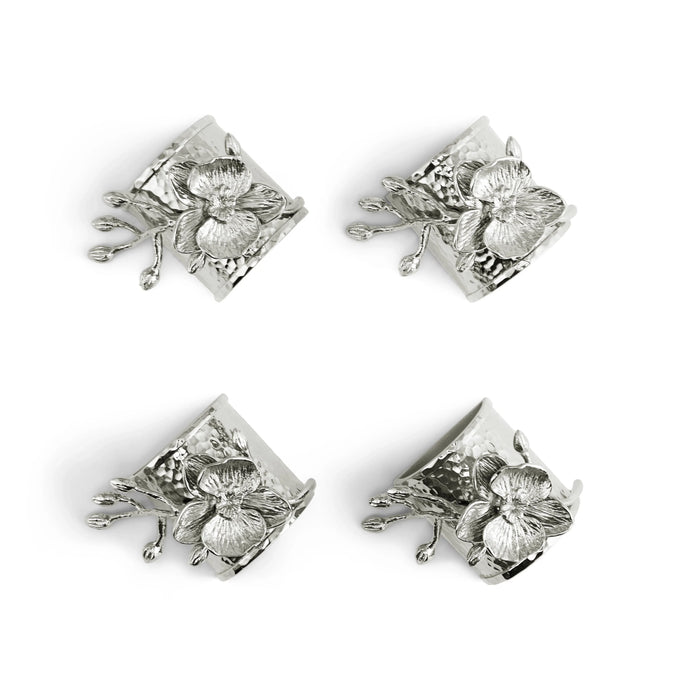 Michael Aram White Orchid Napkin Ring Set