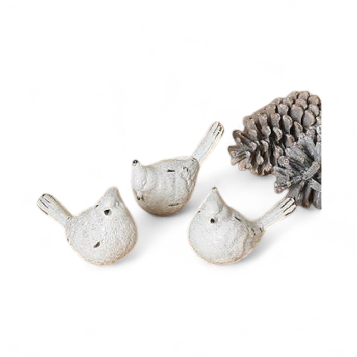 White Resin Cardinal Birds