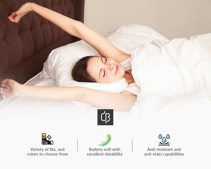 Solid - 1000 Thread Count Light Grey Sheet Set