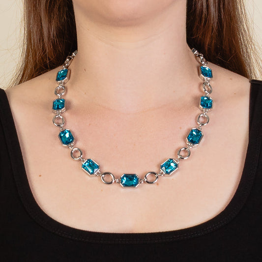 12010 - Crystal Necklace - Turquoise