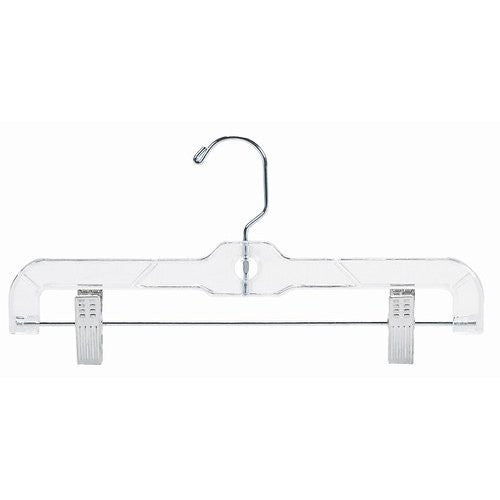 14" Clear Plastic Skirt/Pant Hangers (100/case)