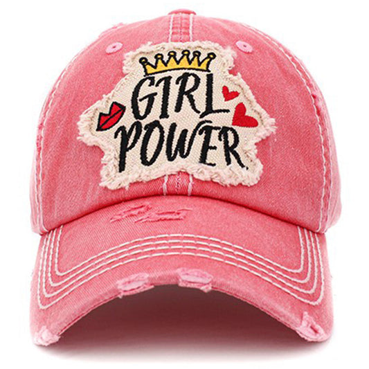 1407 - Girl Power Hat - Hot Pink