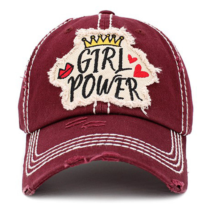 1407 - Girl Power Hat - Maroon