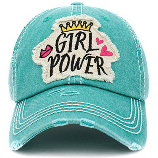 1407 - Girl Power Hat - Turquoise