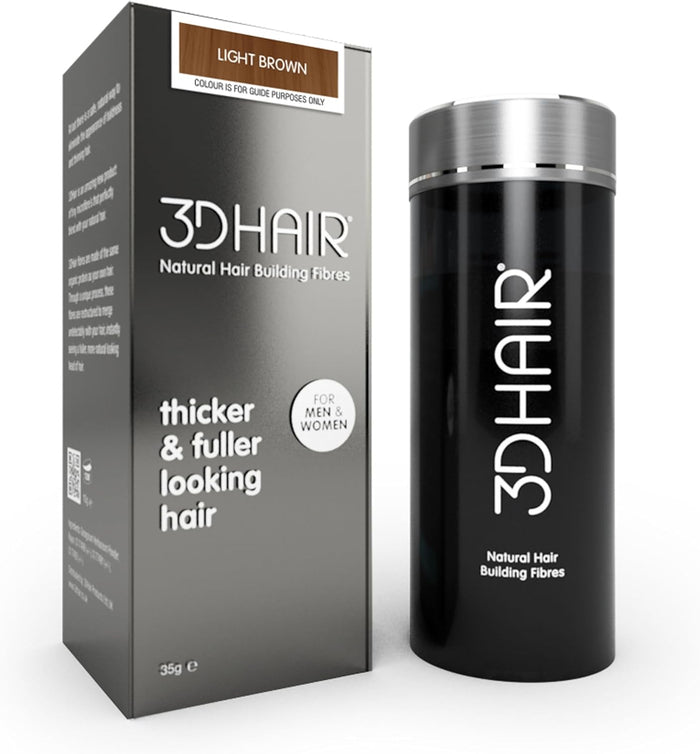 3D Hair Natural Hair Building Fibres 35g Light Brown