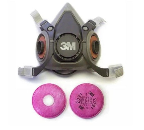 3M HALF FACE RESPIRATOR WITH P-100 CARTRIDGES