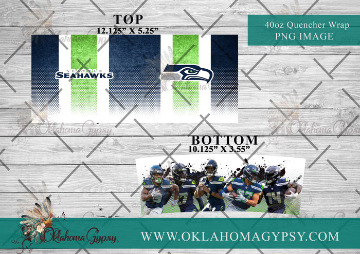 40oz Seahawks Digital File Wraps