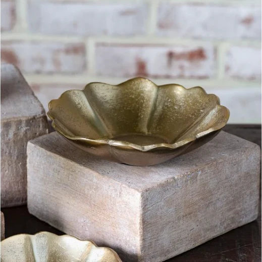 5" WAVY RIM GOLD BOWL