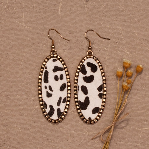 734020 - Bold Print Earrings - White