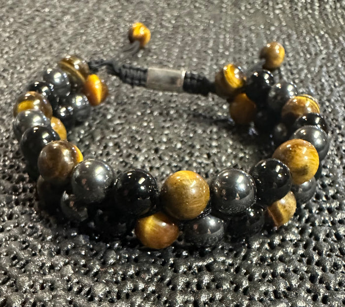 Tiger Eye - Hematite & Obsidian Protection Bracelet