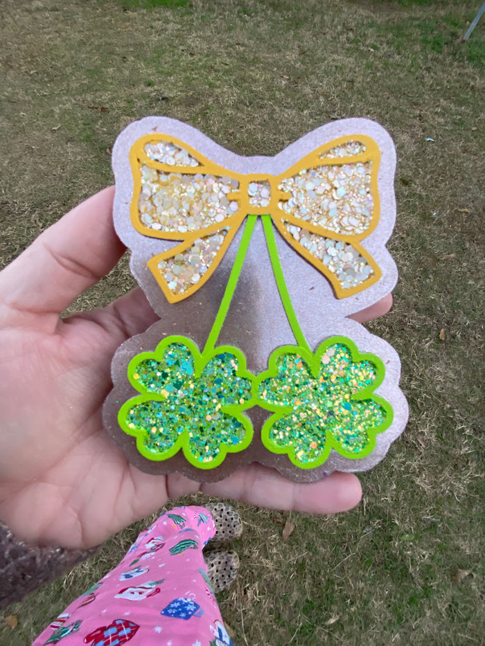Clover Cherries with Bow Freshie