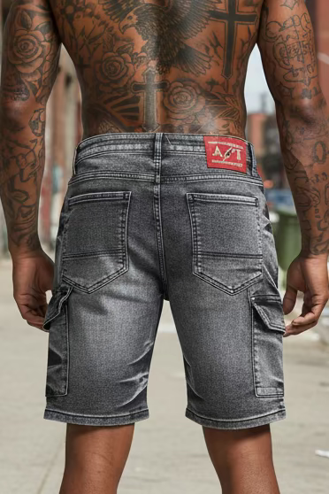 A⚡️T Distressed Jorts
