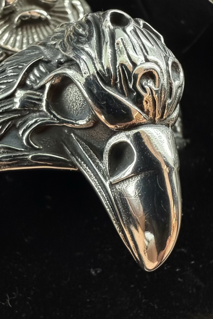 Raven Head Ring