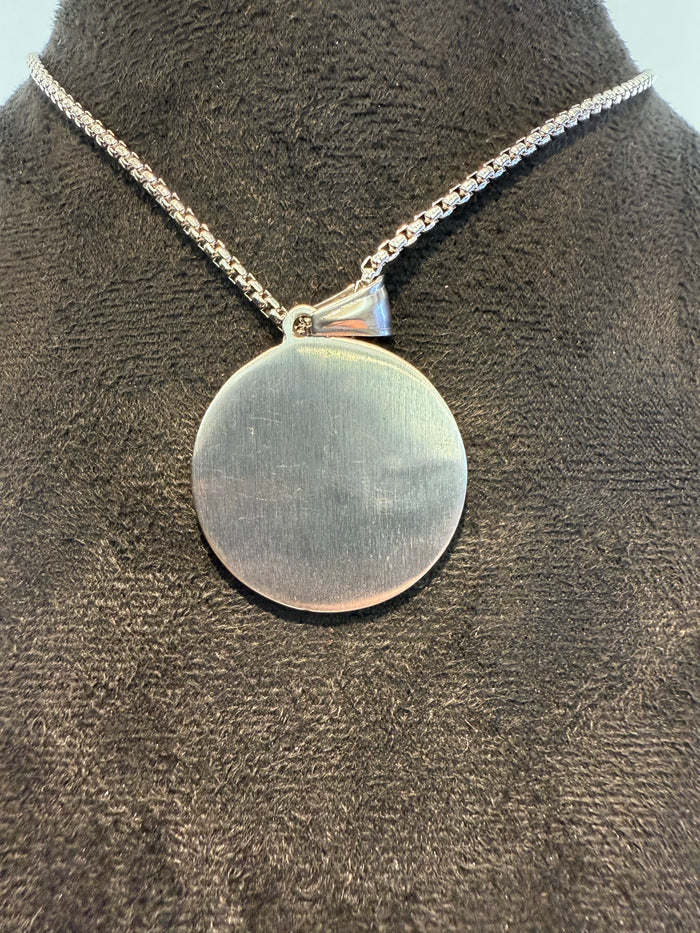 Two Tone Titanium Tree of Life Amulet And Necklace Set