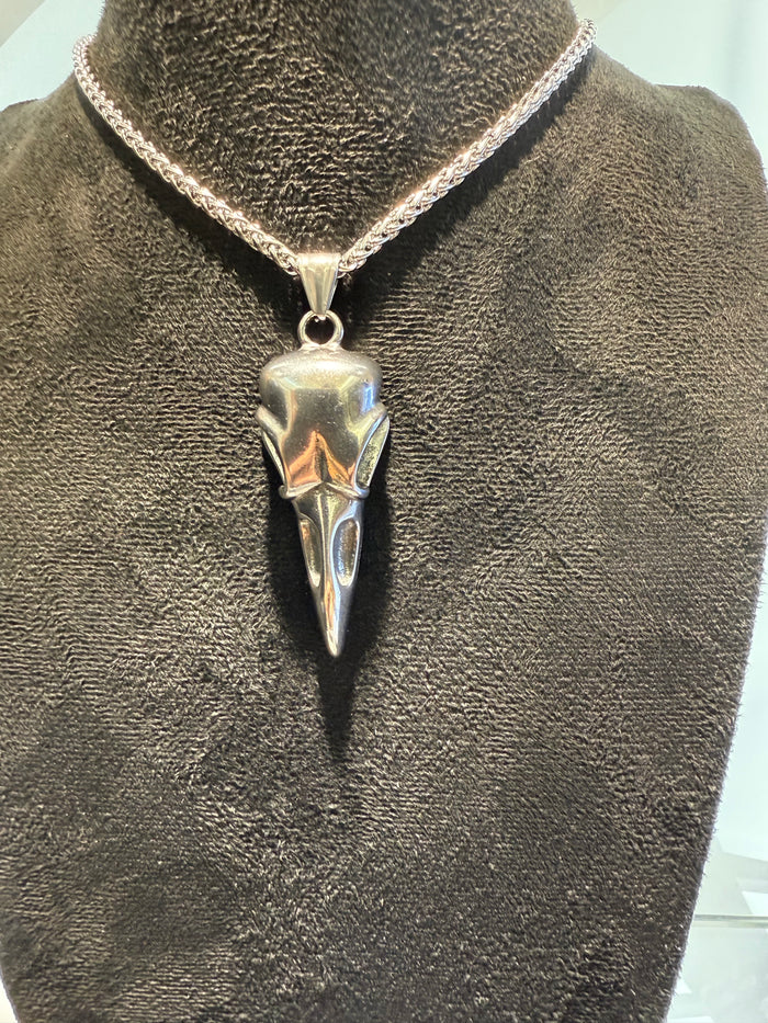 Titanium Raven Pendant & Necklace Set