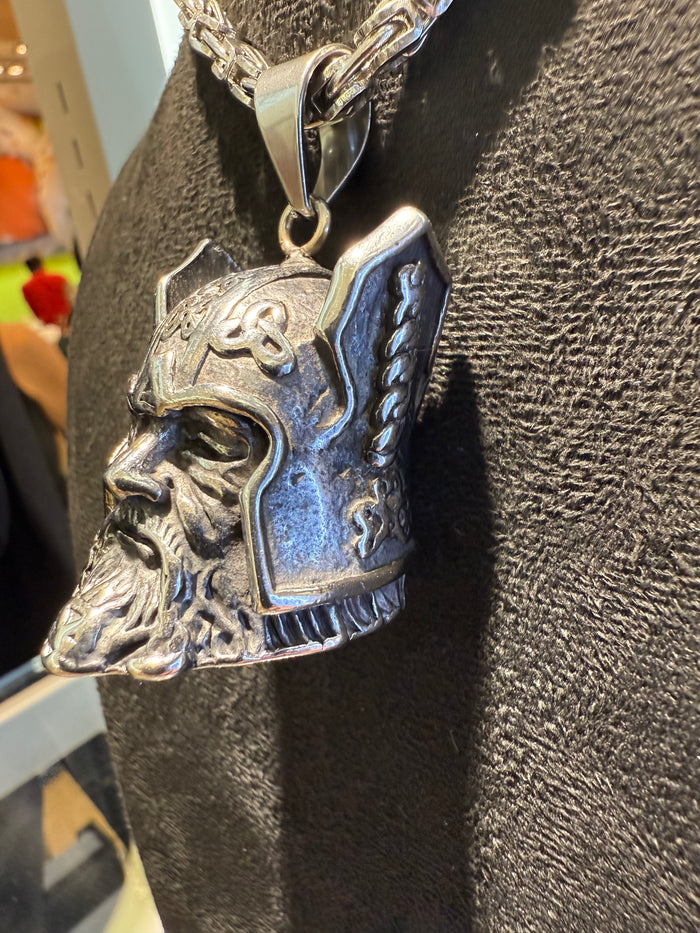 "The Allfather" Odin Titanium Bell Pendant & Necklace Set