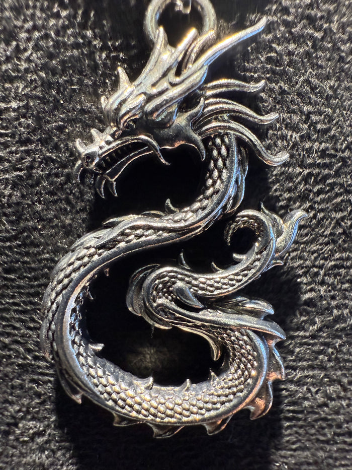 Mystic Asian Dragon Pendant & Necklace Set