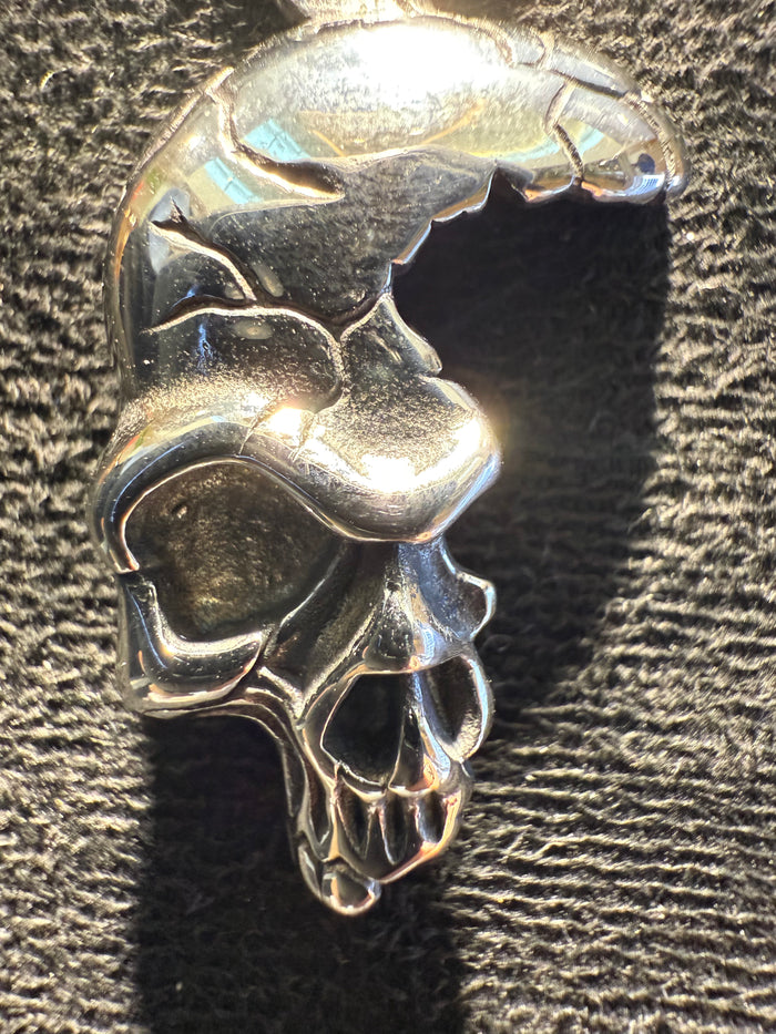 Half Skull Pendant & Necklace Set