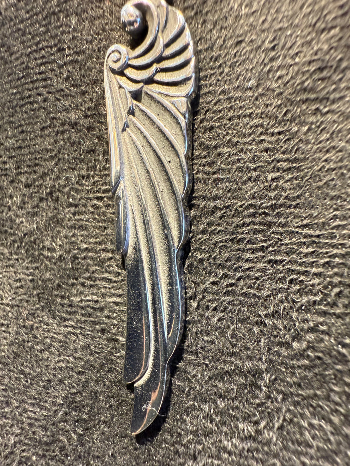 Titanium Anunnaki Wing Pendant & Necklace Set