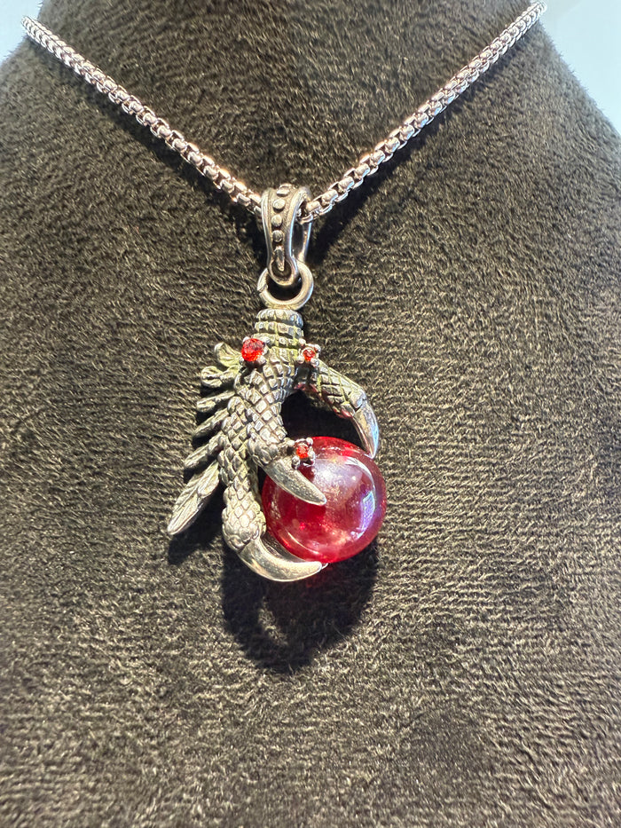 Dragon Ball Claw Pendant & Necklace Set