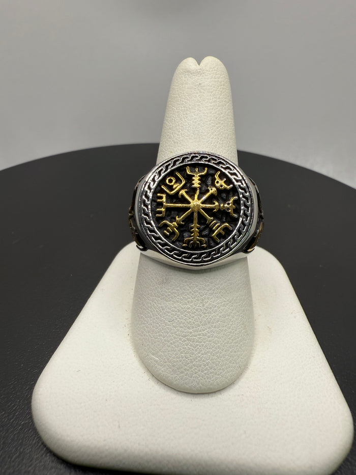 Titanium Double Axe Vegisir Ring
