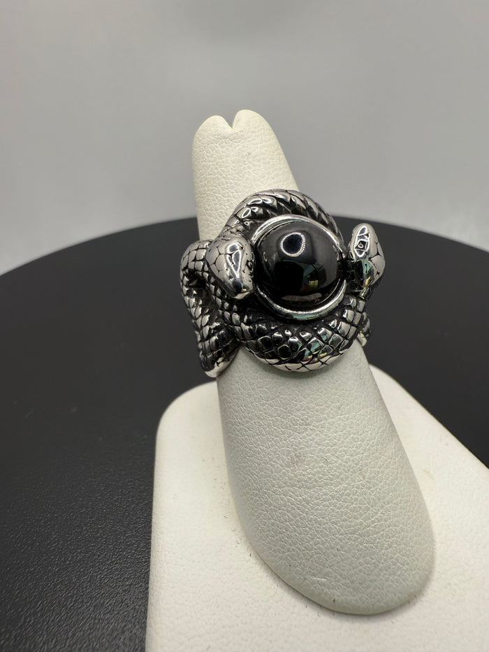 Double Snake Knot Stone Ring