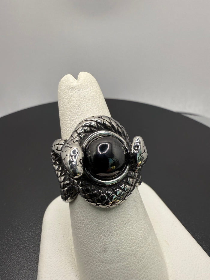 Double Snake Knot Stone Ring