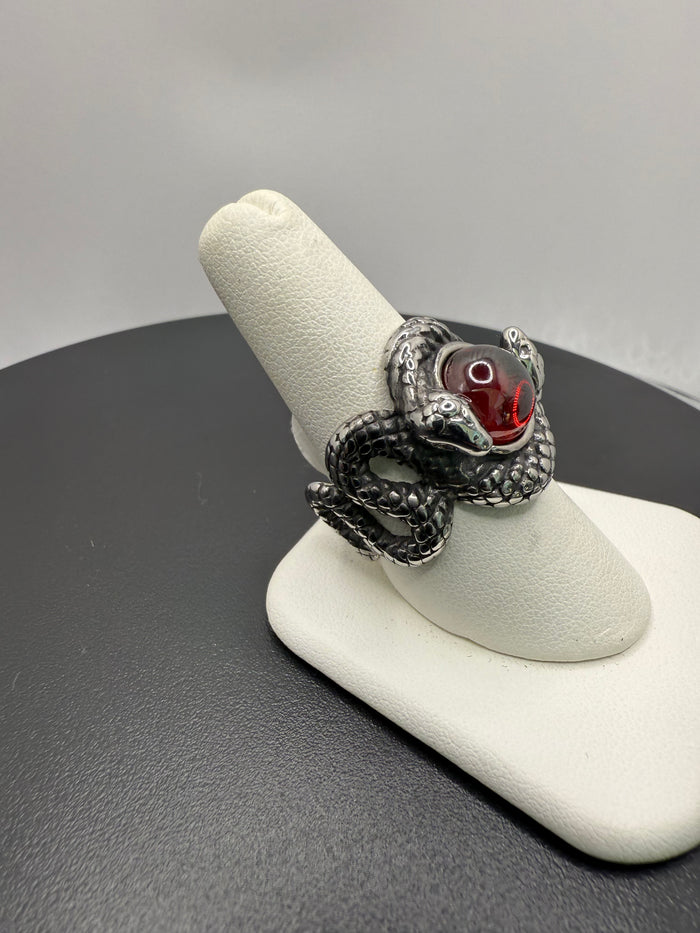 Double Snake Knot Stone Ring