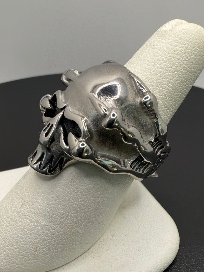 The Titanium Claw Skull Ring