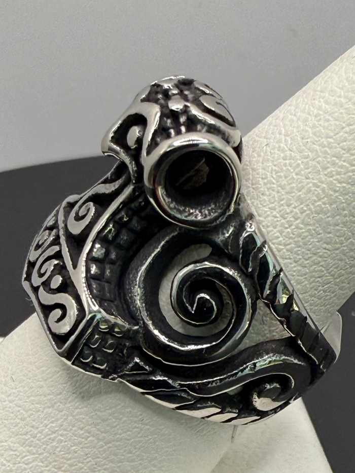 Titanium Ancient Scroll Mjolnir Ring