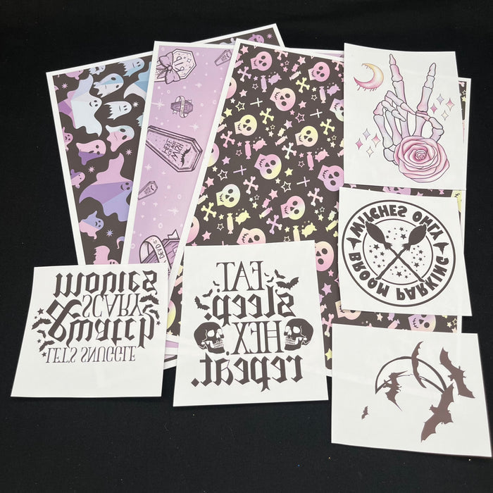 SUBLIMATION DECAL PACK - The Glam Goth Collection - Pack 2