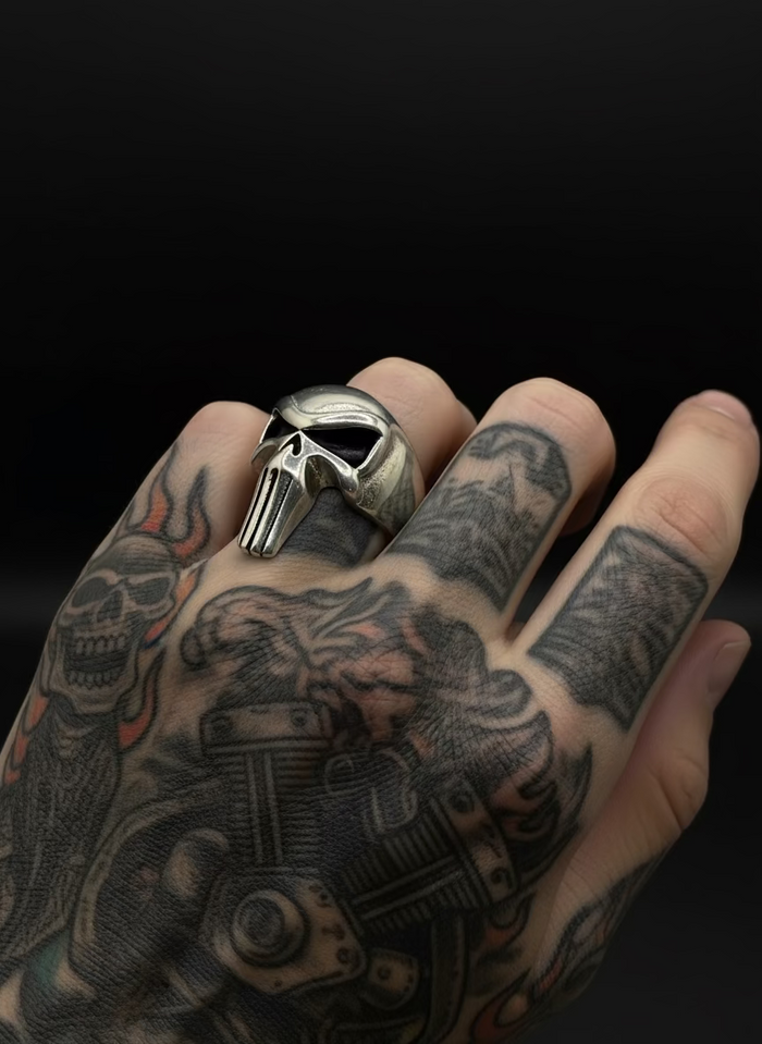 Titanium Punisher Skull Ring