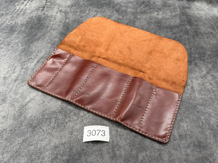 SECONDS - Personalized Leather Pen Roll - Brown - 3073