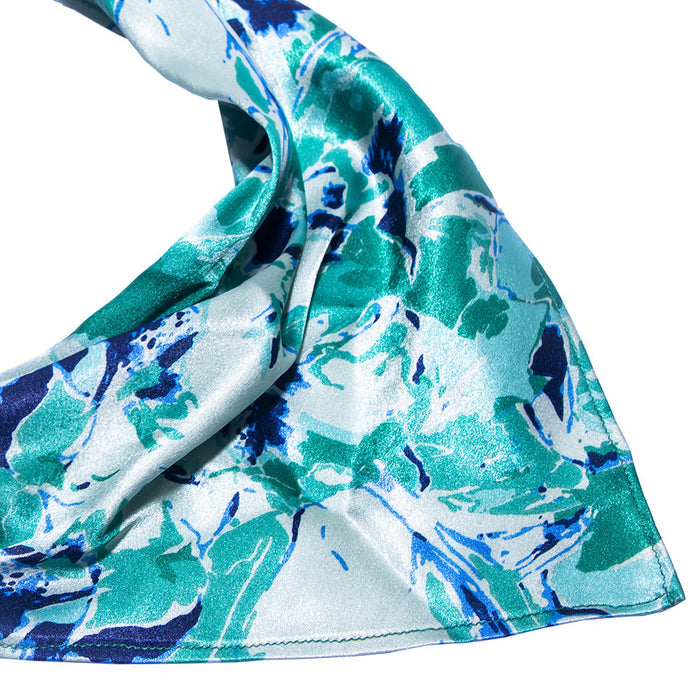 Abstract Headscarf Headband with elastic - Green