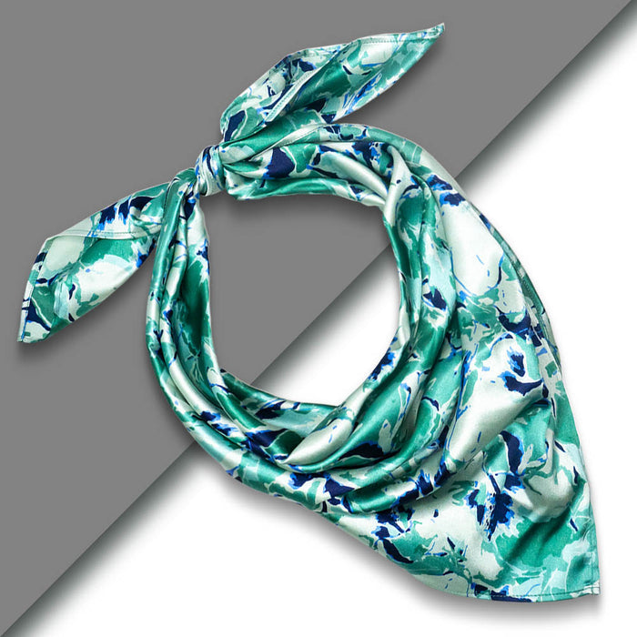 Abstract Patterned Bandana Scarf Headband - Green