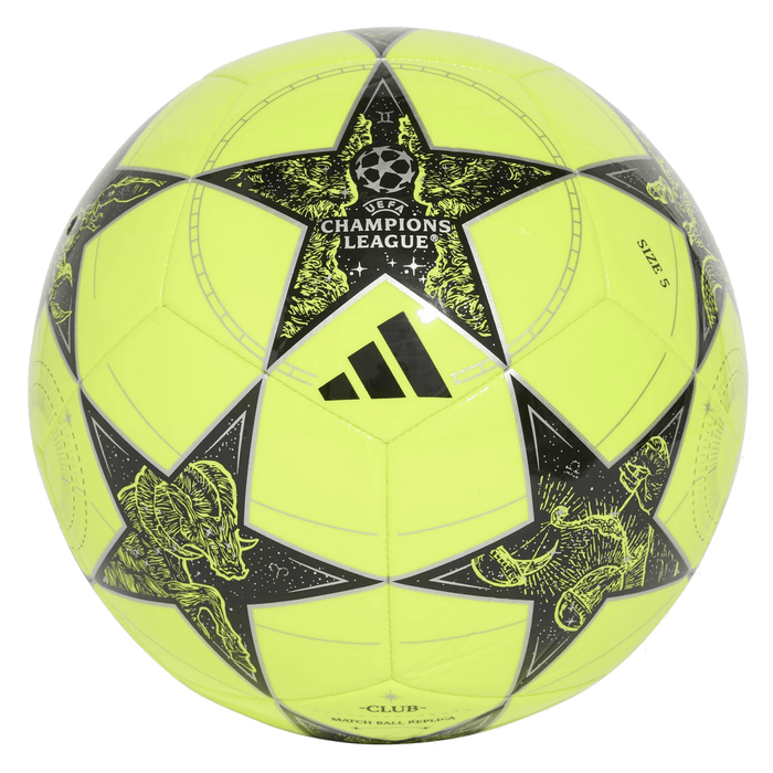 adidas 25/26 UCL Club Ball (Solar Yellow/Black/Silver Metallic) | SoccerWearhouse