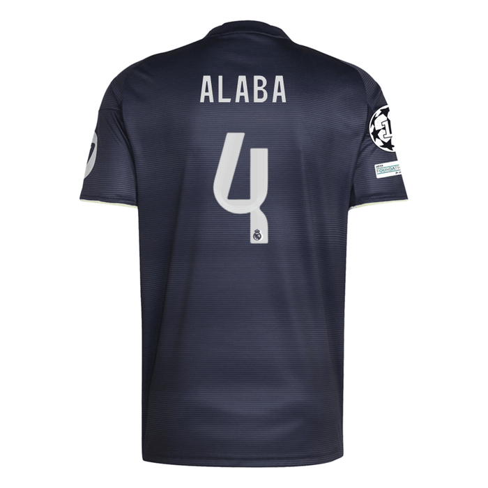 adidas Alaba Real Madrid 25/26 Away Jersey w/ Champions League Patches (Legend Ink) | SoccerWearhouse