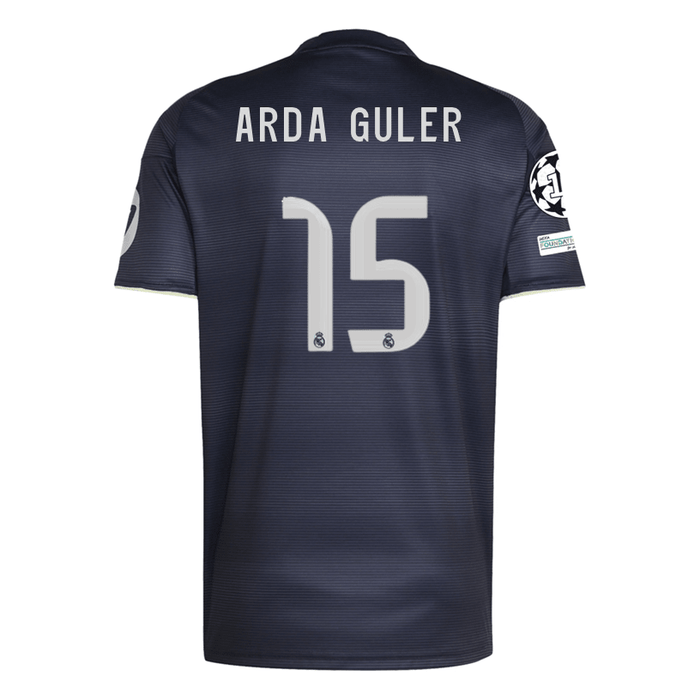 adidas Arda Güler Real Madrid 25/26 Away Jersey w/ Champions League Patches (Legend Ink) | SoccerWearhouse