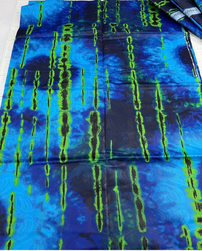 Adire brocade tie dye adire fabric sold by yard, kampala fabric for craft sewing 008
