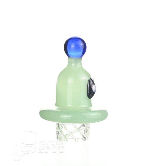 Side view of AFM Alien Spinner Cap Light Green glass accessory
