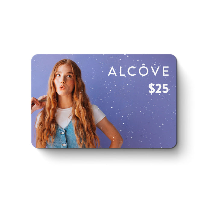 Alcove Hair $25 Gift Card in purple