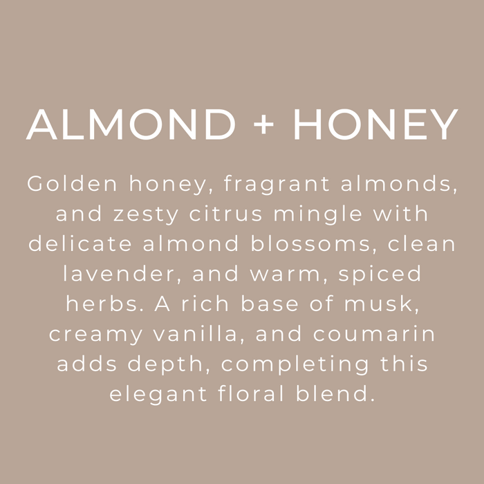 Almond + Honey - 4 oz Black Glass Room + Linen Spray