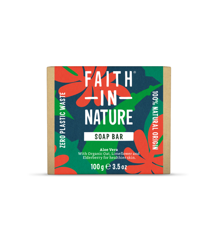 Natural aloe vera soap bar - Faith In Nature - plastic free, zero waste