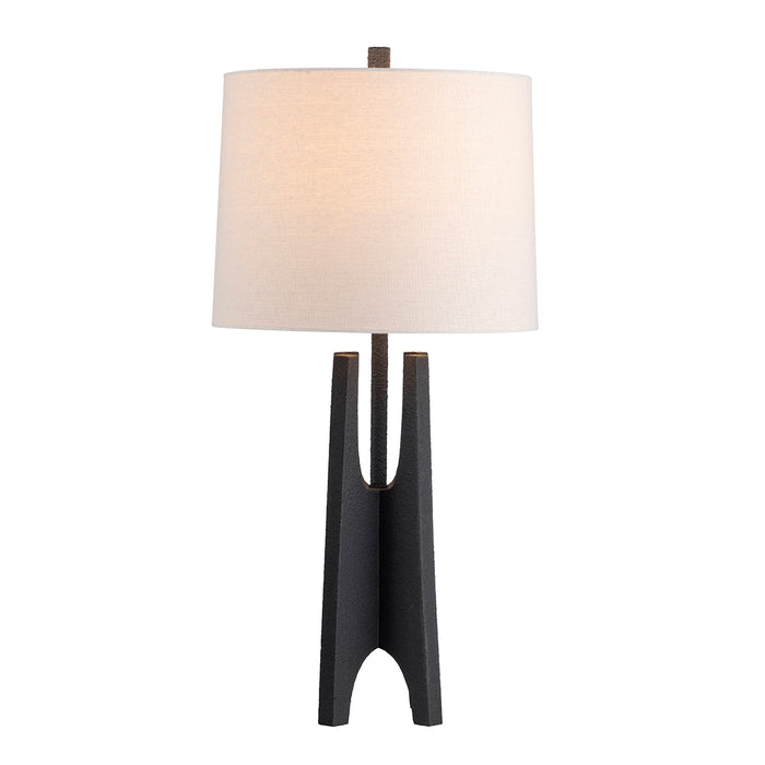 Alterna table lamp in black with textured finish, from Crestview