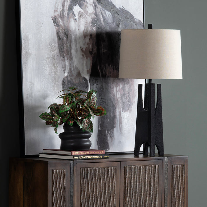 Alterna table lamp in black, room scene view