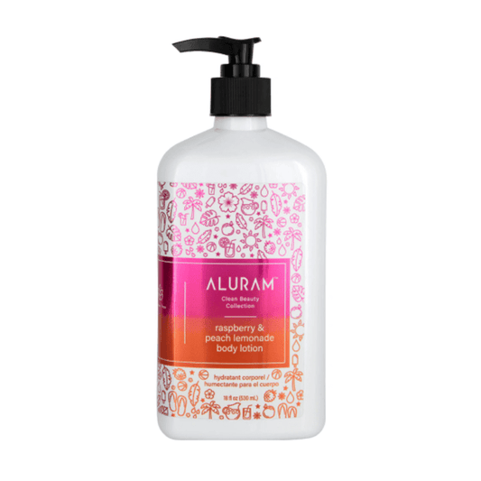 Aluram Raspberry & Peach Lemonade Body Lotion 18oz - Aluram | Available at Artisan Hair Cary, NC