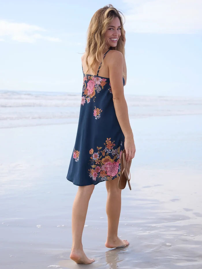 Amellia Mini Dress - English Garden Navy-view 3