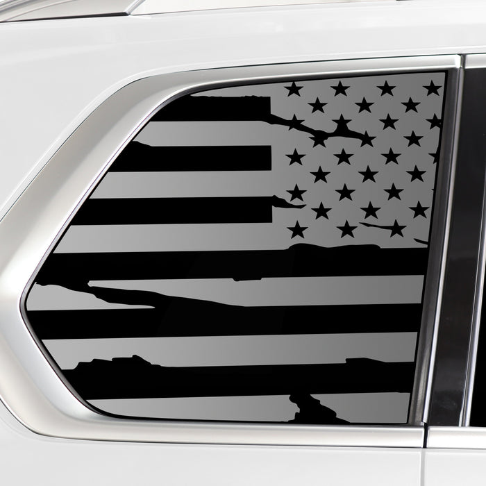 Quarter Window American Flag Vinyl Decal Stickers Fits BMW X7 2019 - 2025 - Bogar Tech Designs