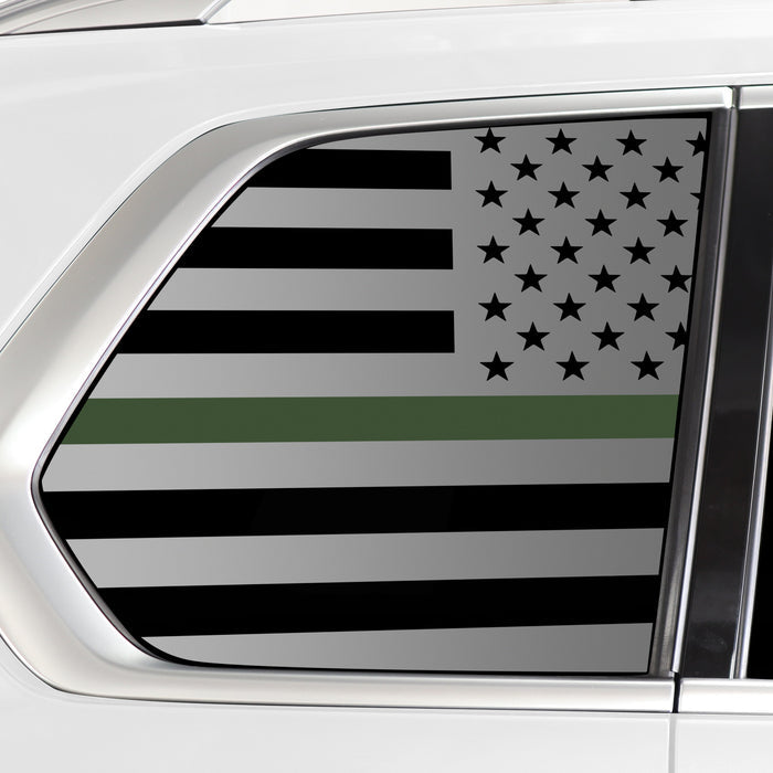 Quarter Window American Flag Vinyl Decal Stickers Fits BMW X7 2019 - 2025 - Bogar Tech Designs